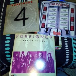 Lot of 3 Original Vintage Foreigner 12" 33 rpm Vinyl Records